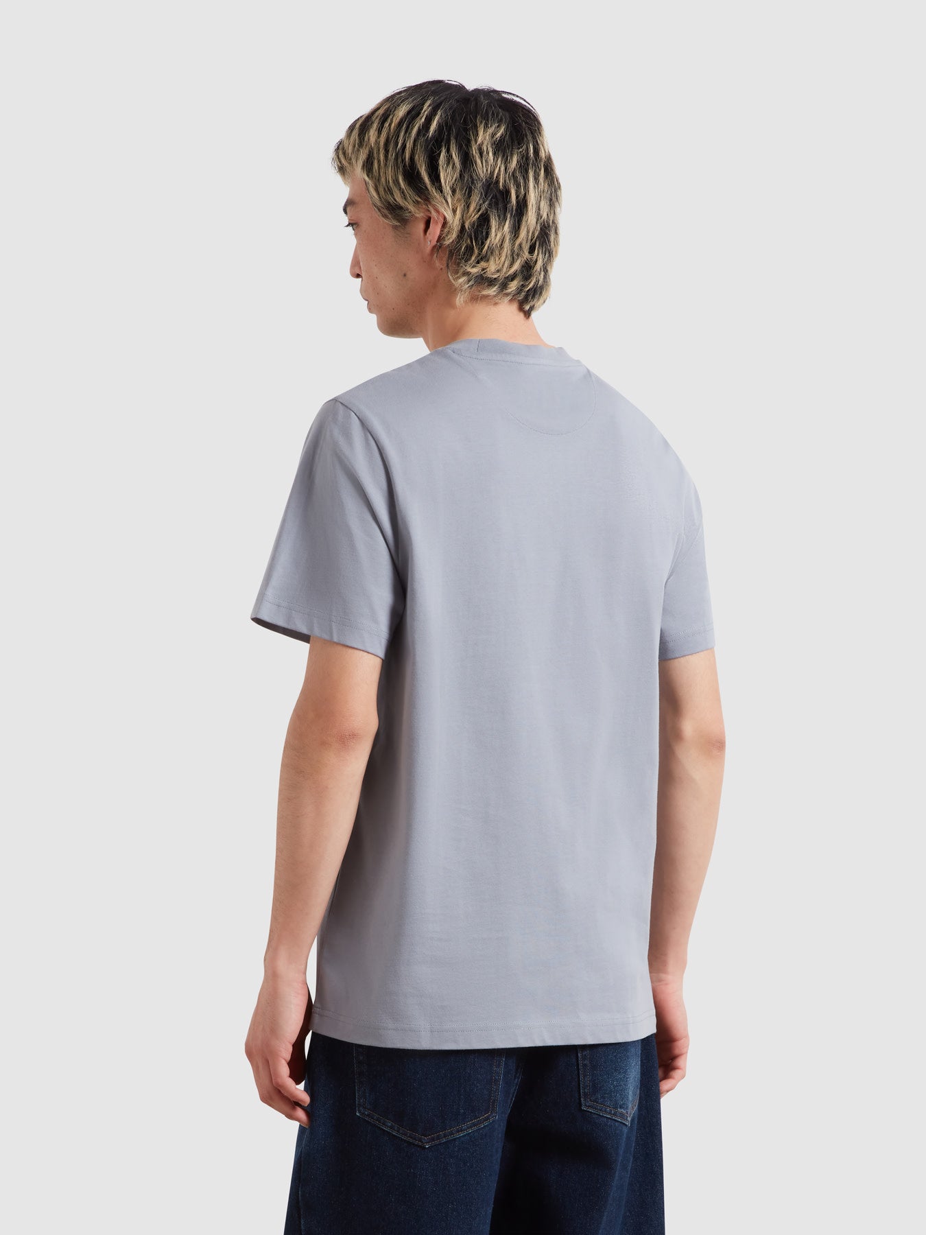 Danny Regular Fit Organic Cotton T-Shirt In Icelandic Blue