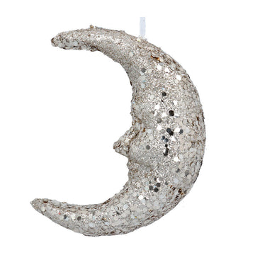 Gold Sparkling Poly Moon Face Dec - RUTHERFORD & Co