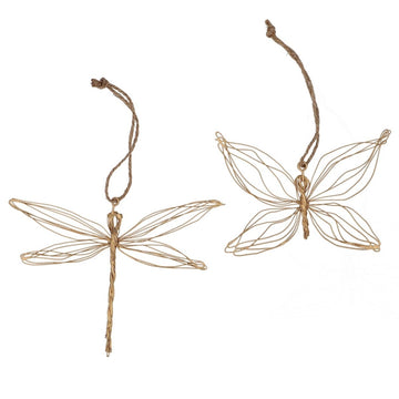 Gold Wire Butterfly - Dragonfly Decoration - RUTHERFORD & Co