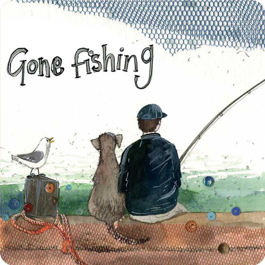 Gone Fishing Coaster - RUTHERFORD & Co