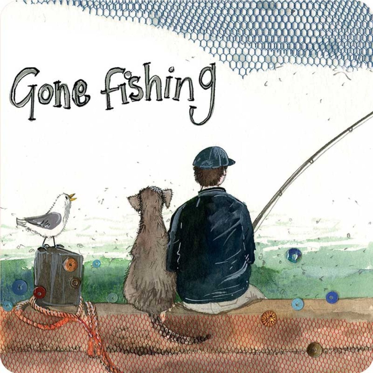 Gone Fishing Coaster - RUTHERFORD & Co