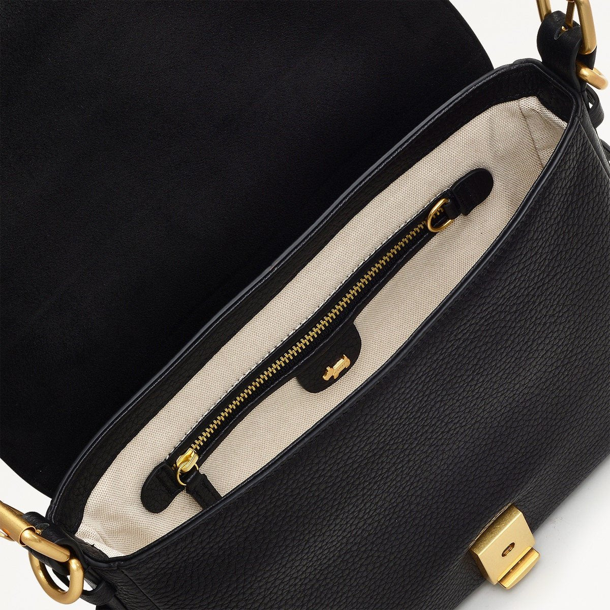 GRAFTON STREET - BLACK - SMALL FLAPOVER CROSSBODY - RUTHERFORD & Co
