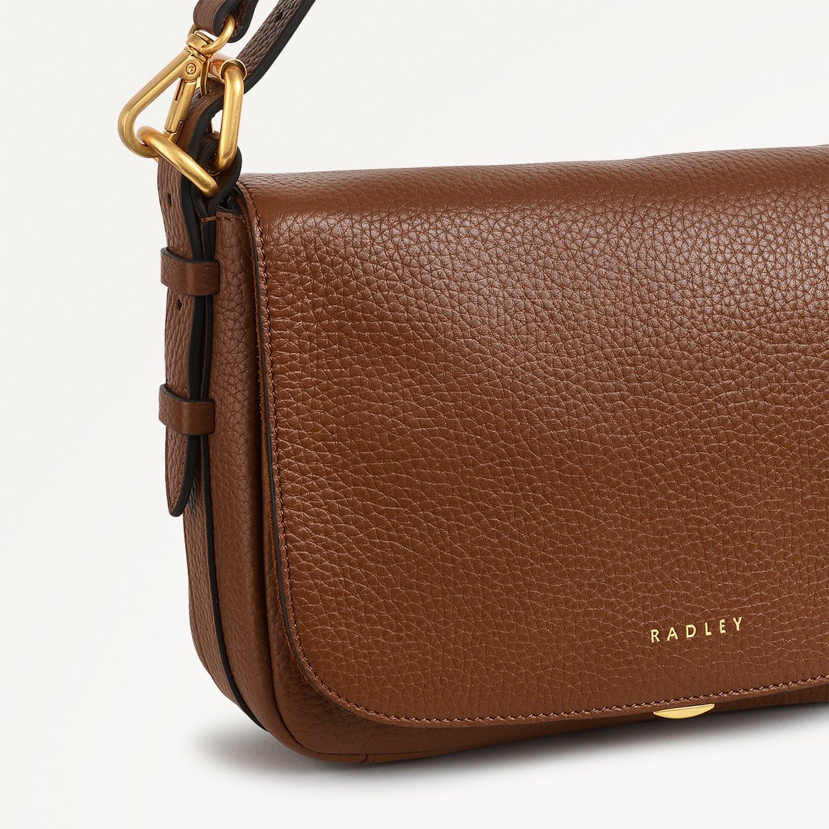 GRAFTON STREET - SADDLE - SMALL FLAPOVER CROSSBODY - RUTHERFORD & Co