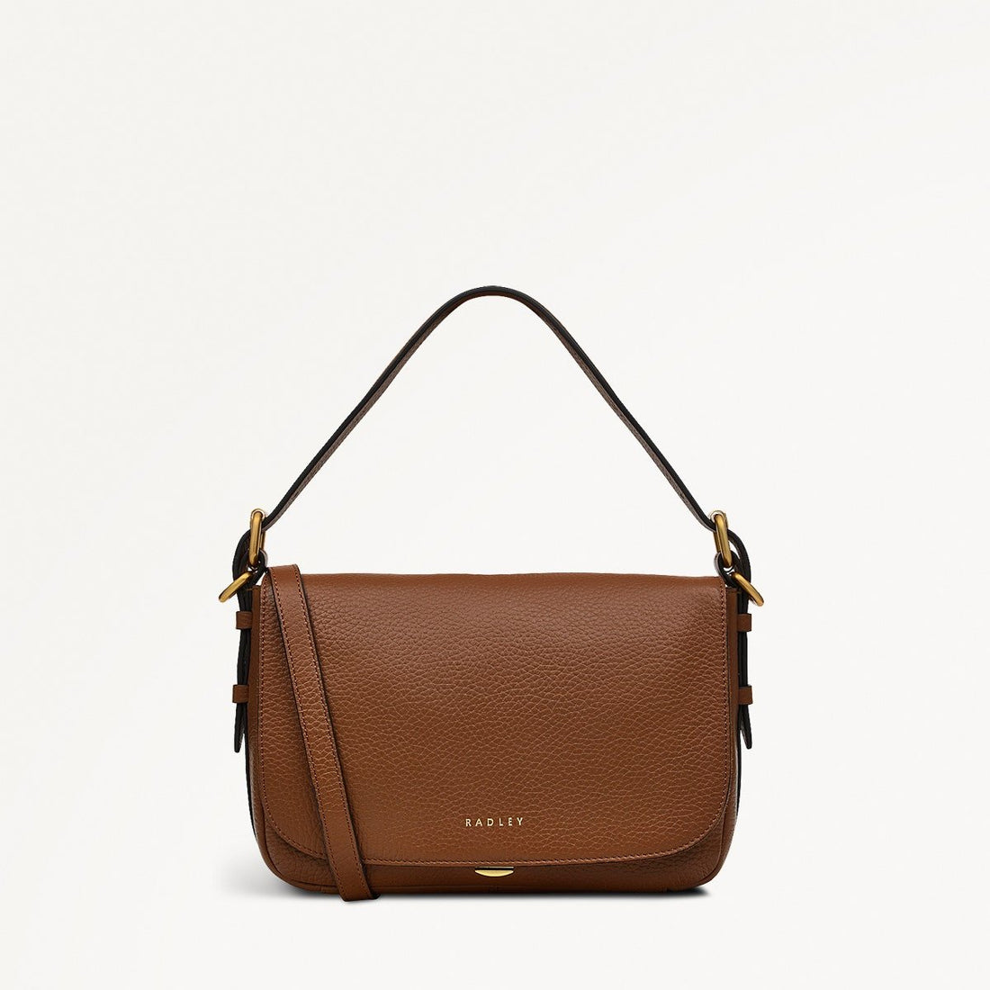 GRAFTON STREET - SADDLE - SMALL FLAPOVER CROSSBODY - RUTHERFORD & Co