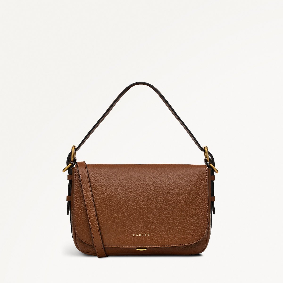 GRAFTON STREET - SADDLE - SMALL FLAPOVER CROSSBODY - RUTHERFORD & Co