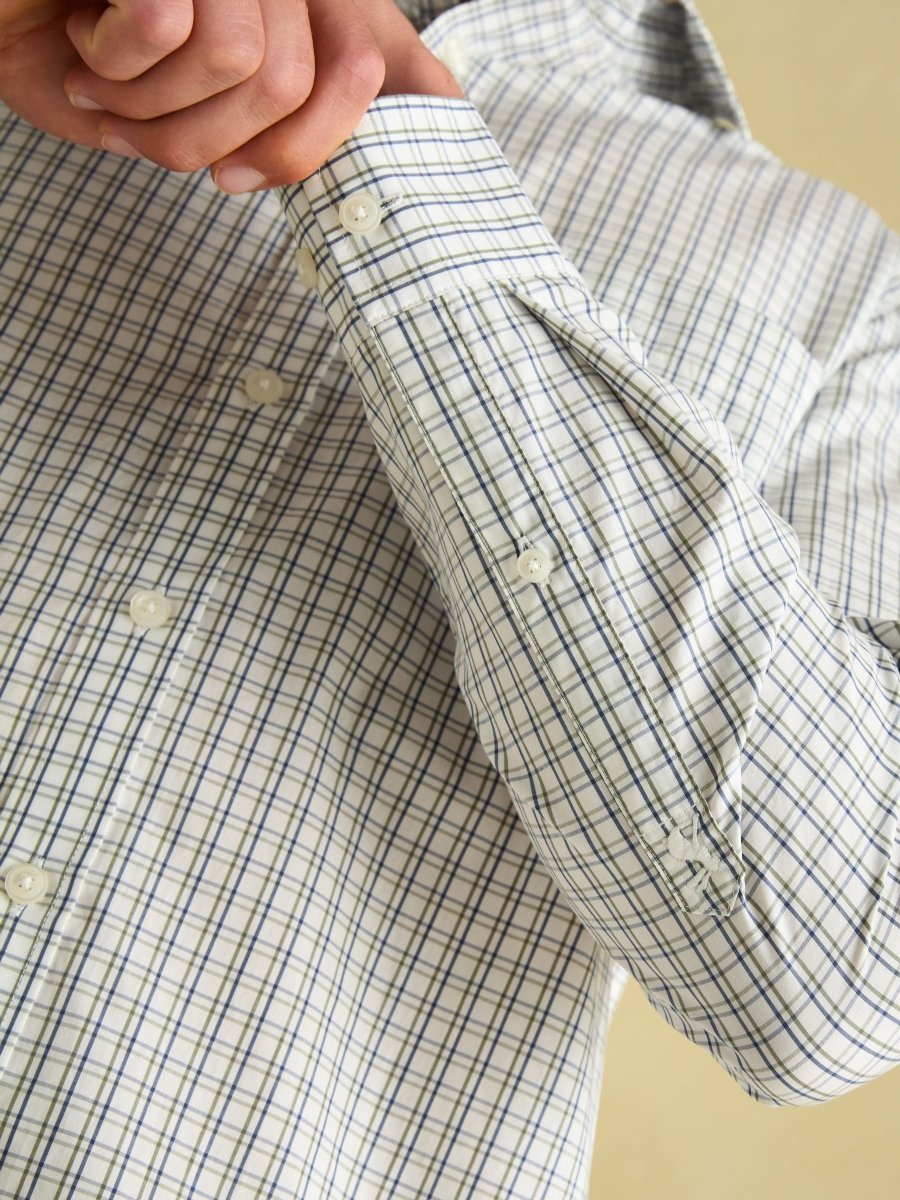 Green Check Cotton Shirt - RUTHERFORD & Co
