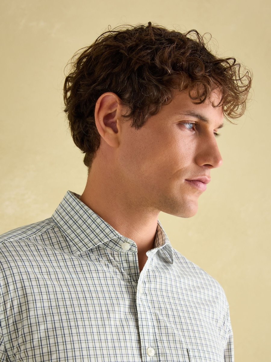 Green Check Cotton Shirt - RUTHERFORD & Co
