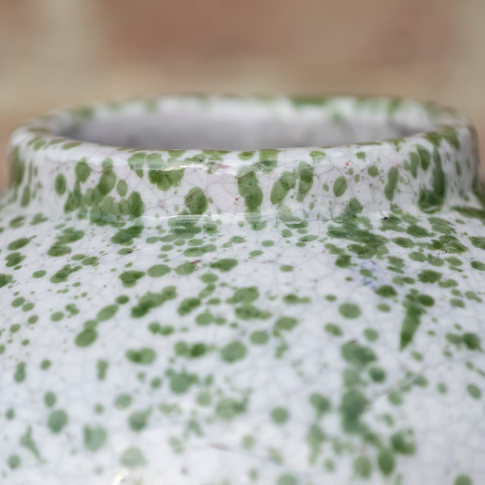 Green Splatter Vase - RUTHERFORD & Co