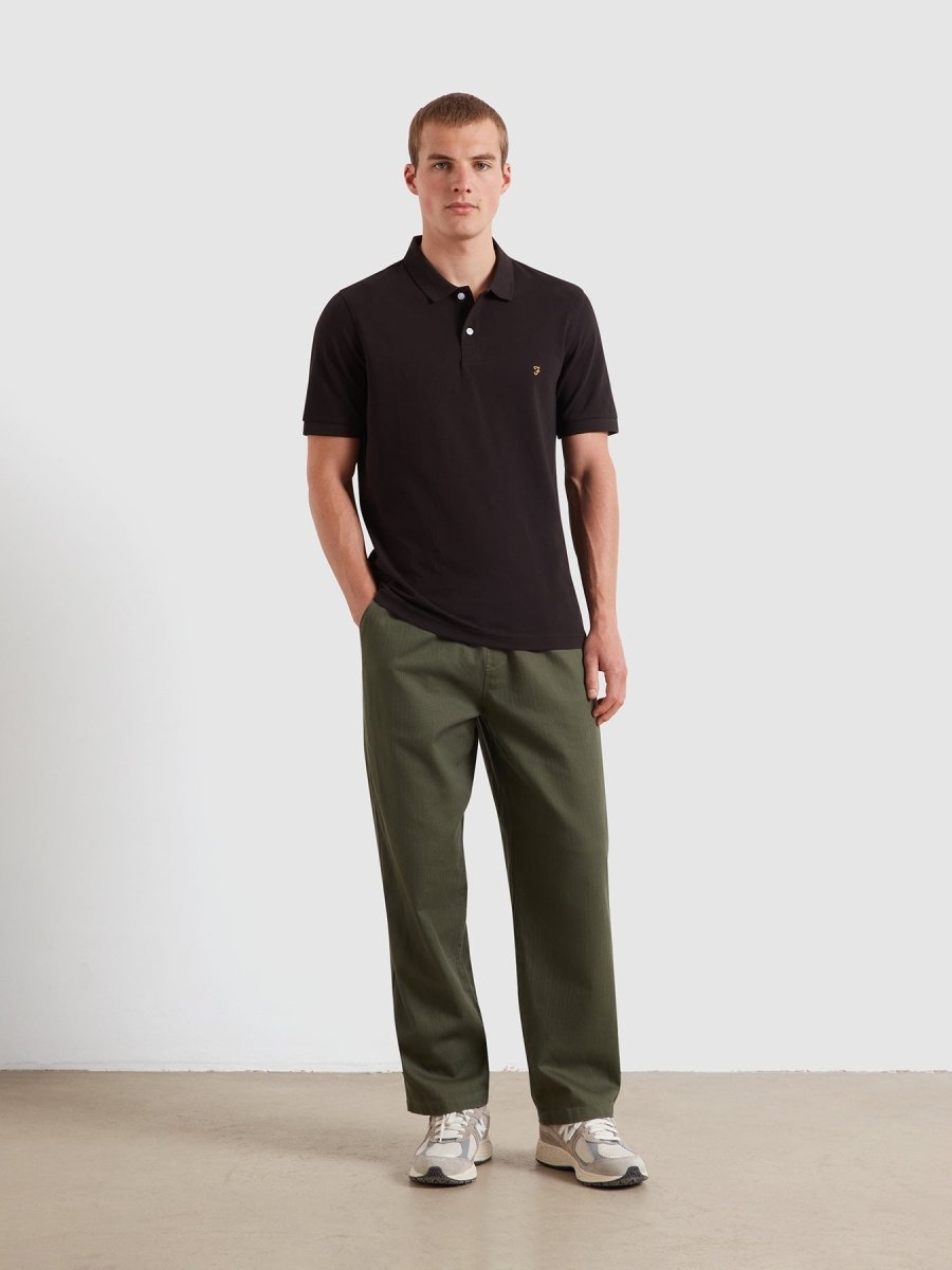 Greenport Loose Fit Herringbone Trousers In Rosemary - RUTHERFORD & Co
