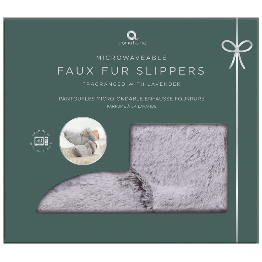 Grey Microwaveable Slipper Boots - Lavender Scent - RUTHERFORD & Co