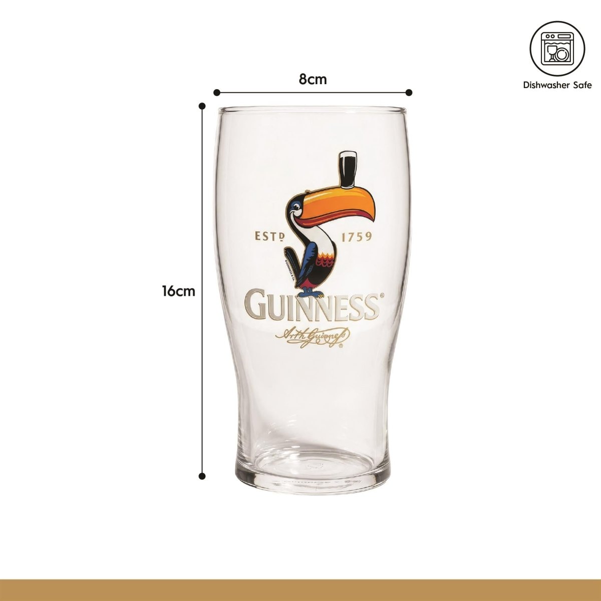 Guinness 2pc Toucan Pint Glass with Bottle Opener Set - RUTHERFORD & Co