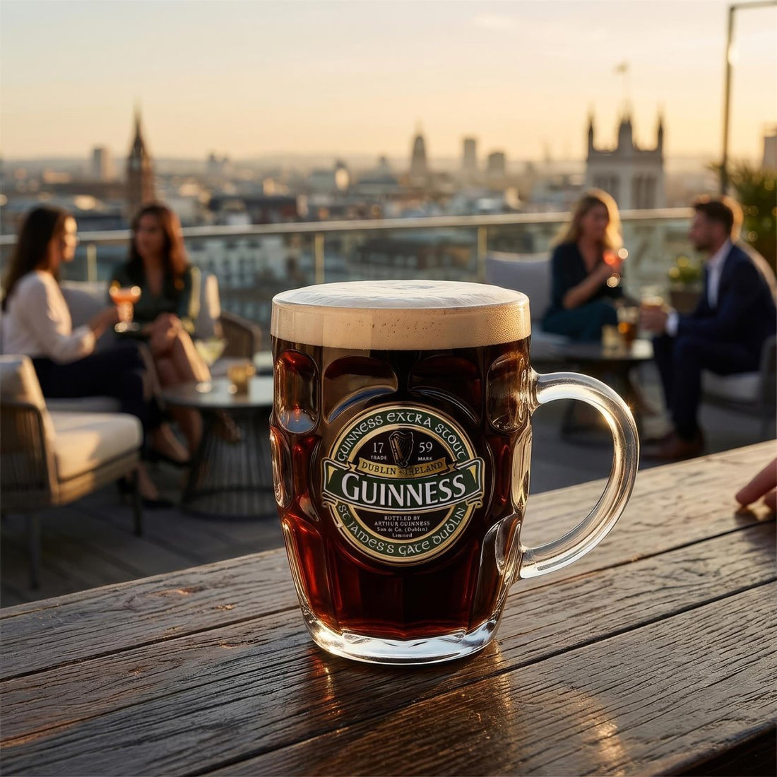 Guinness Ireland Dimpled Glass Tankard - RUTHERFORD & Co
