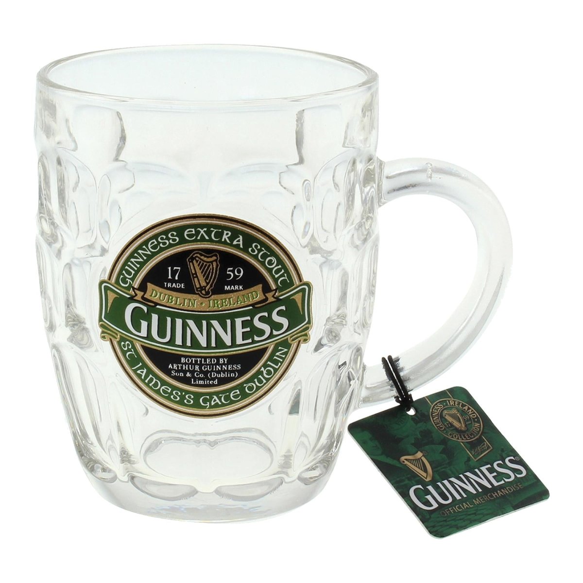 Guinness Ireland Dimpled Glass Tankard - RUTHERFORD & Co