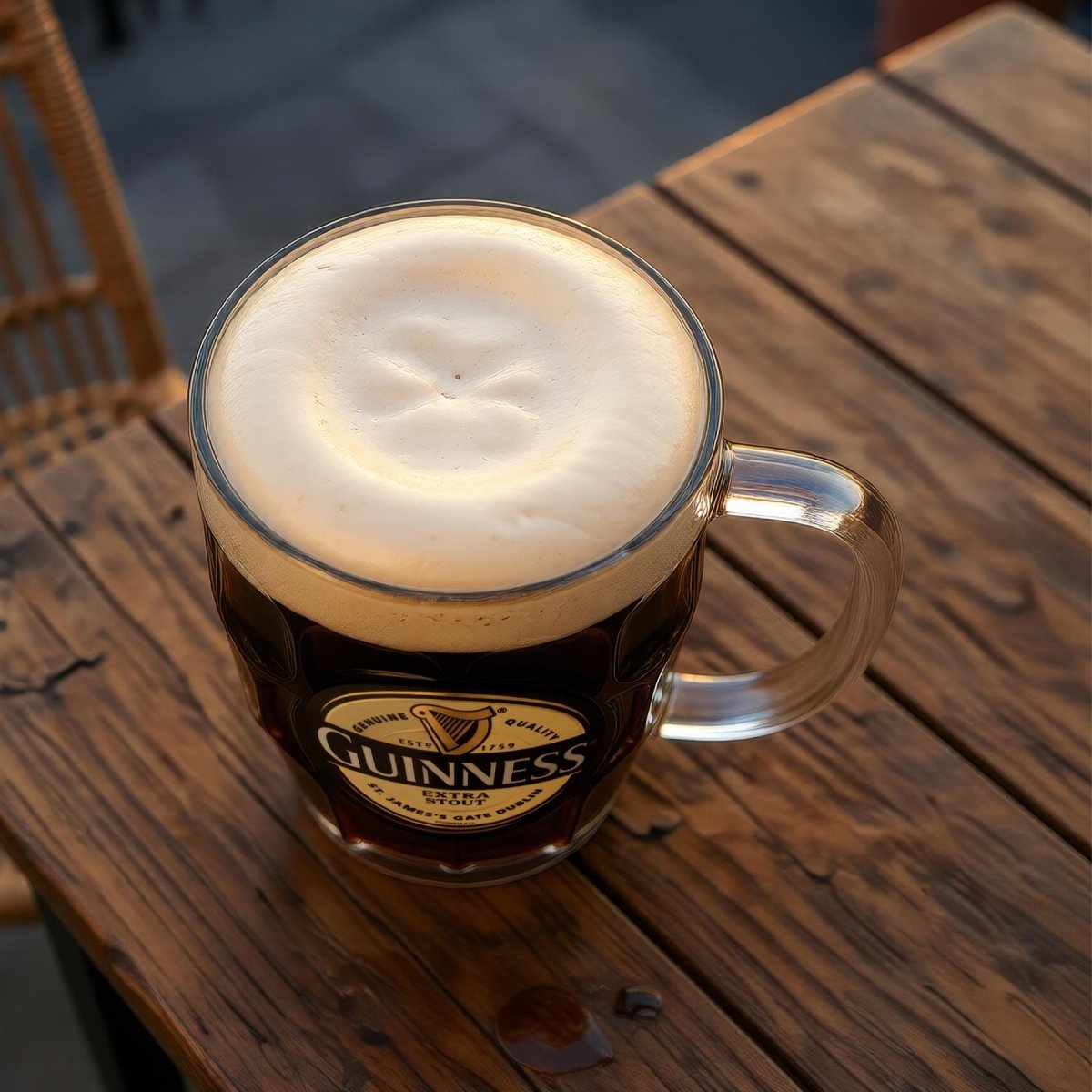 Guinness Label Dimpled Glass Tankard - RUTHERFORD & Co