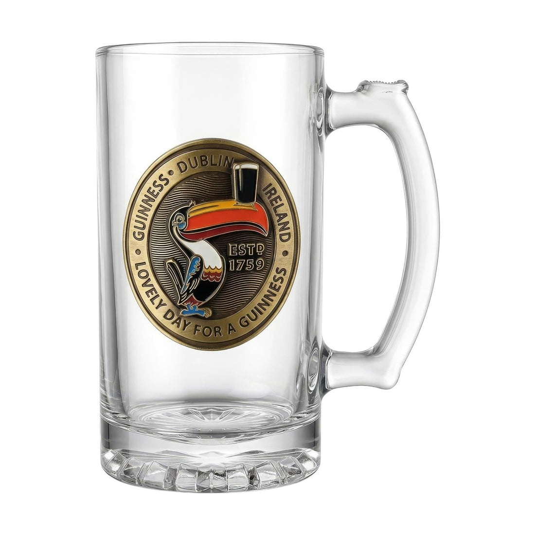 Guinness Toucan Glass Tankard with Badge - RUTHERFORD & Co