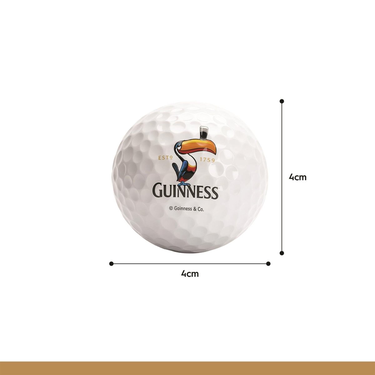 Guinness Toucan Golf Balls - White - Pack of 3 - RUTHERFORD & Co