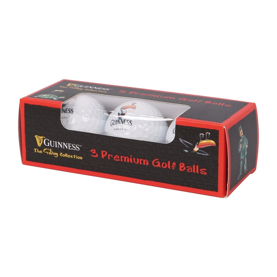 Guinness Toucan Golf Balls - White - Pack of 3 - RUTHERFORD & Co