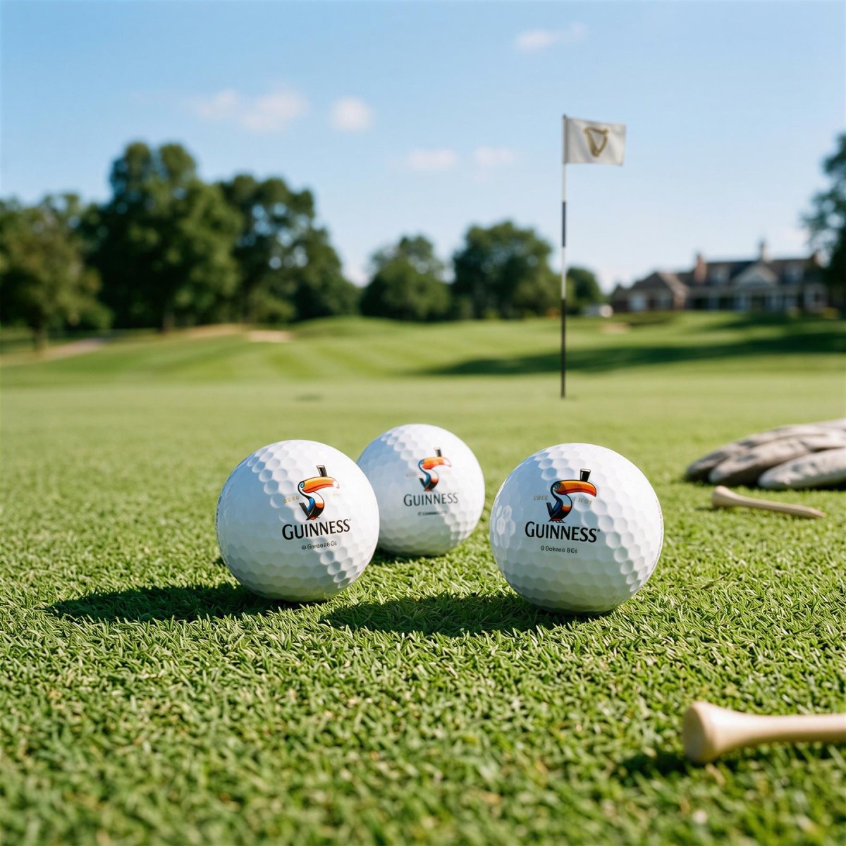 Guinness Toucan Golf Balls - White - Pack of 3 - RUTHERFORD & Co