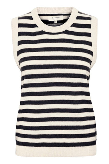 GunettePW Pu Pullover - Dark Navy Stripe - RUTHERFORD & Co