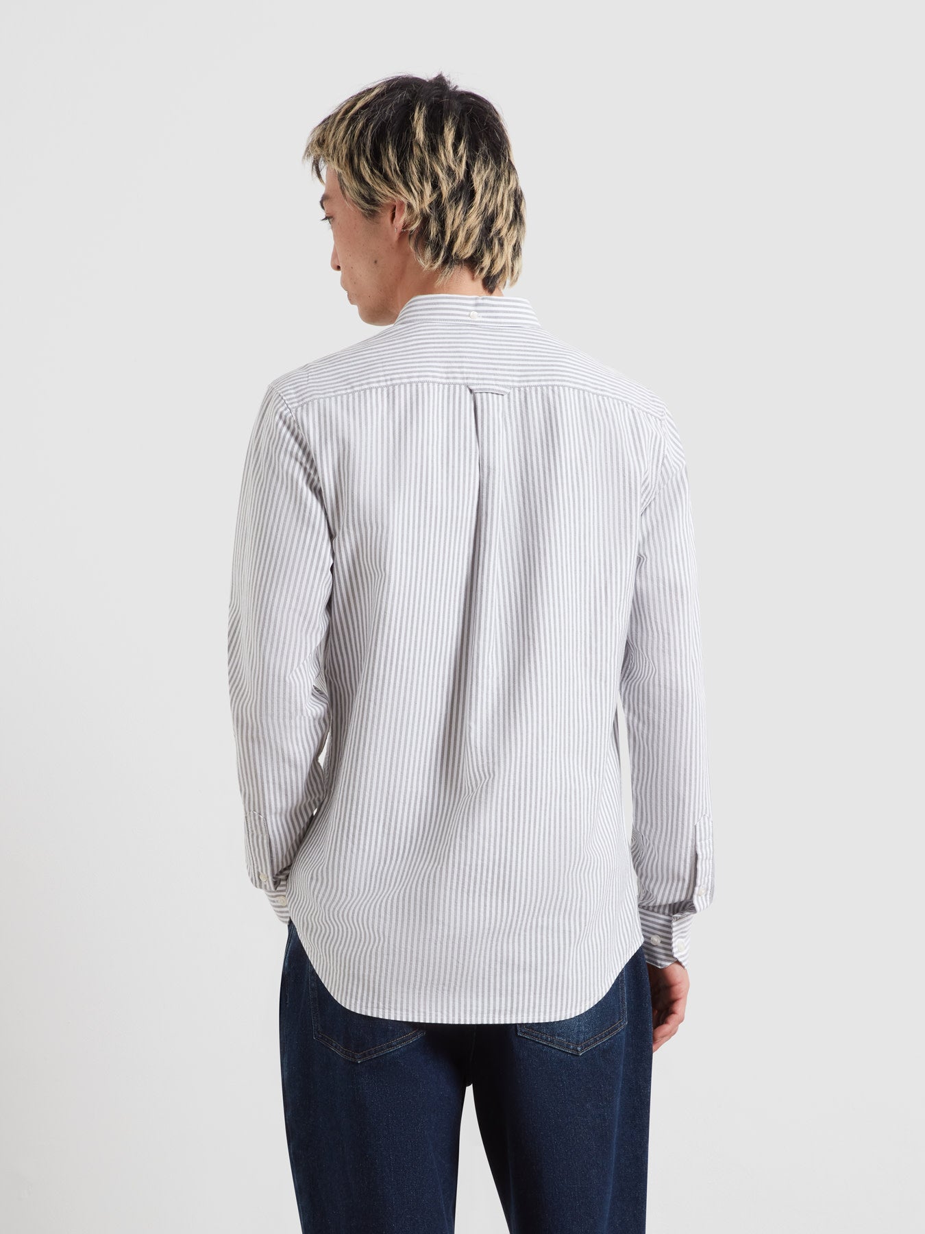 Brewer Striped Oxford Shirt In Rosemary