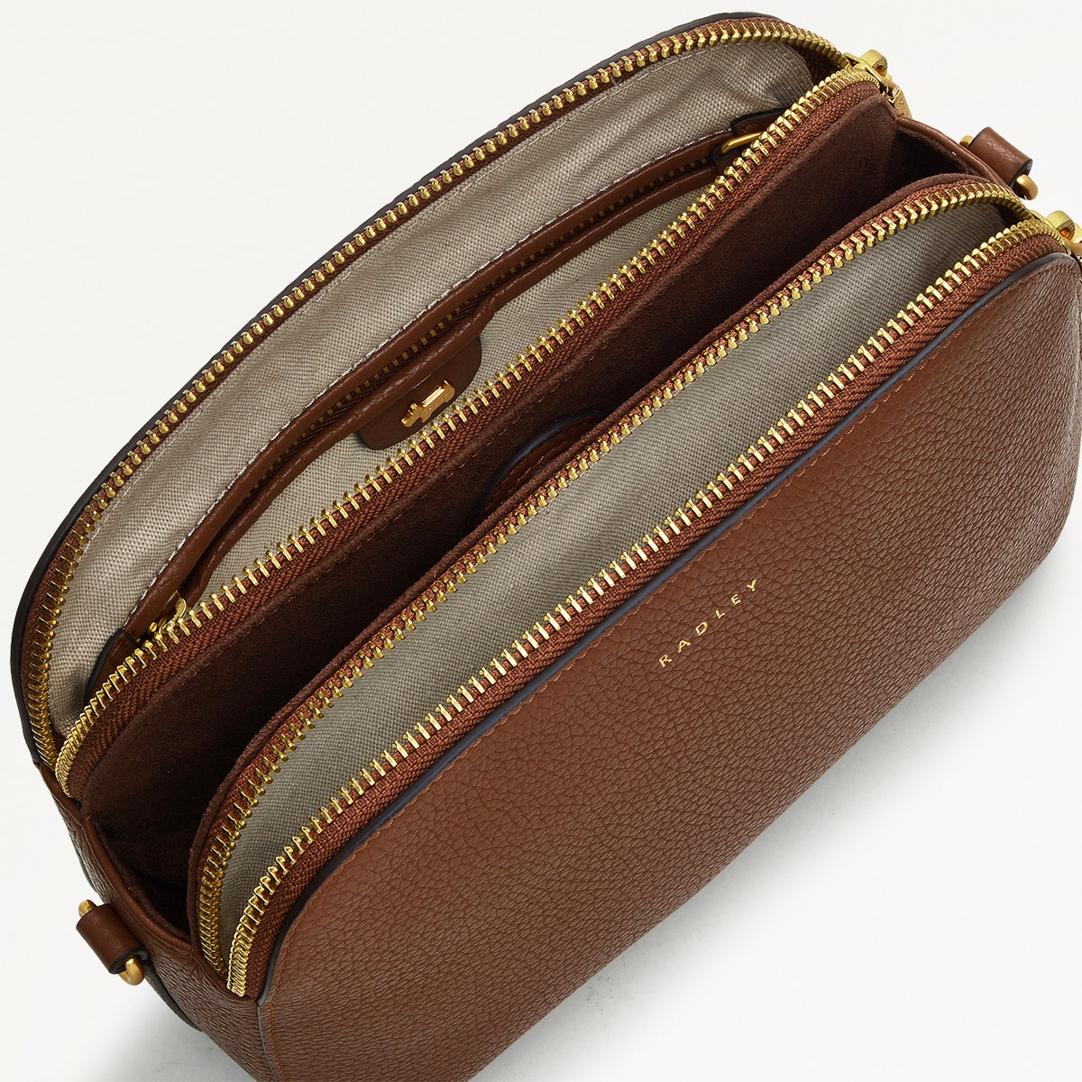 Dukes Place Medium Ziptop Crossbody Saddle - H2026211