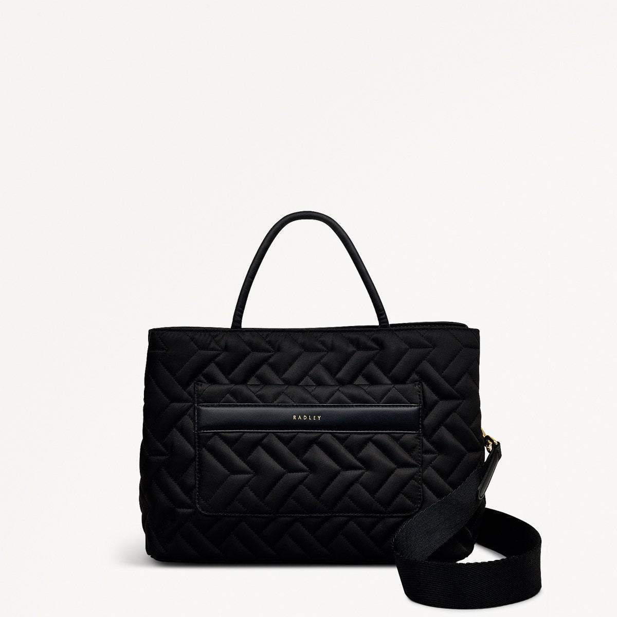 HOLLAND PARK - QUILT MEDIUM ZIPTOP GRAB BLACK