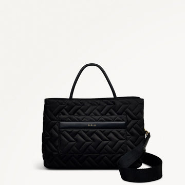 HOLLAND PARK - QUILT MEDIUM ZIPTOP GRAB BLACK