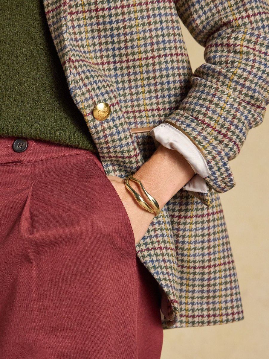 Hackmore Check Relaxed Fit Tweed Blazer With Wool - RUTHERFORD & Co
