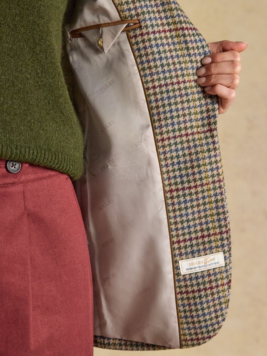 Hackmore Check Relaxed Fit Tweed Blazer With Wool - RUTHERFORD & Co