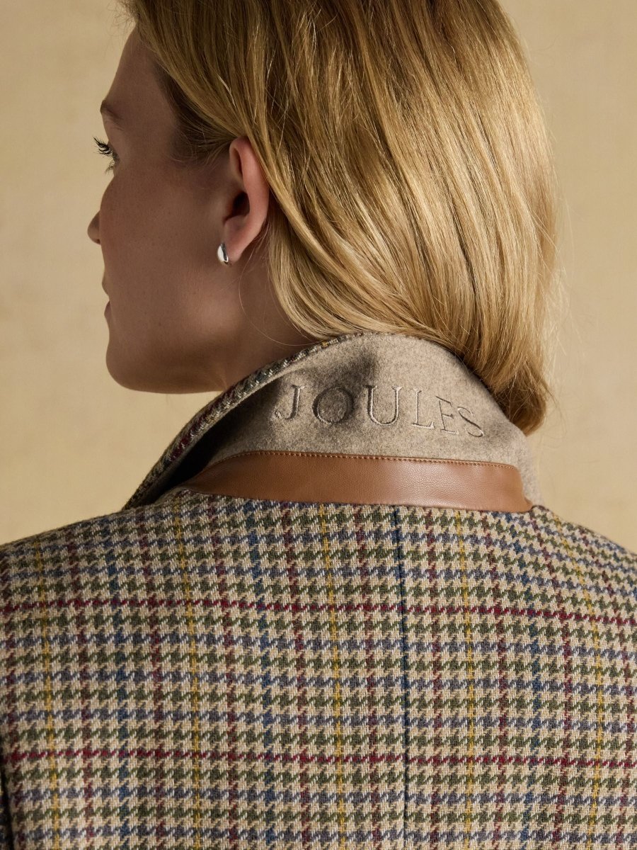 Hackmore Grey Check Relaxed Fit Tweed Wool Blend Blazer - RUTHERFORD & Co
