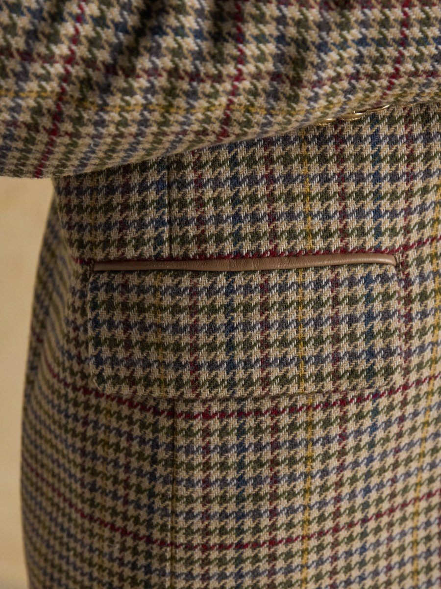 Hackmore Grey Check Relaxed Fit Tweed Wool Blend Blazer - RUTHERFORD & Co