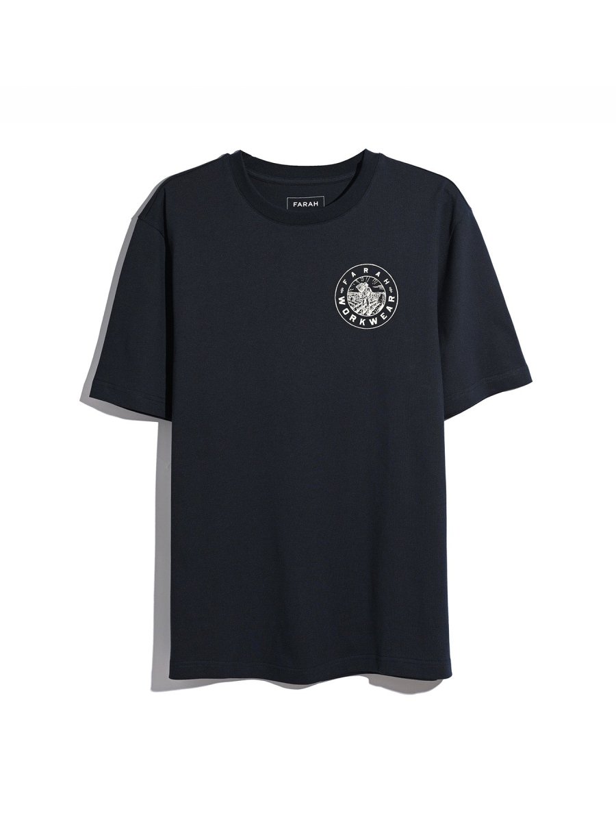 Haise Graphic T-Shirt In True Navy - RUTHERFORD & Co
