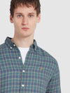 Hamilton Check Shirt In Mallard Green - RUTHERFORD & Co