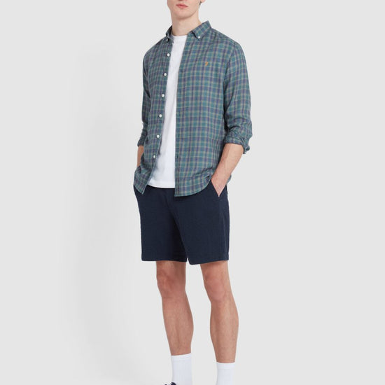 Hamilton Check Shirt In Mallard Green - RUTHERFORD & Co
