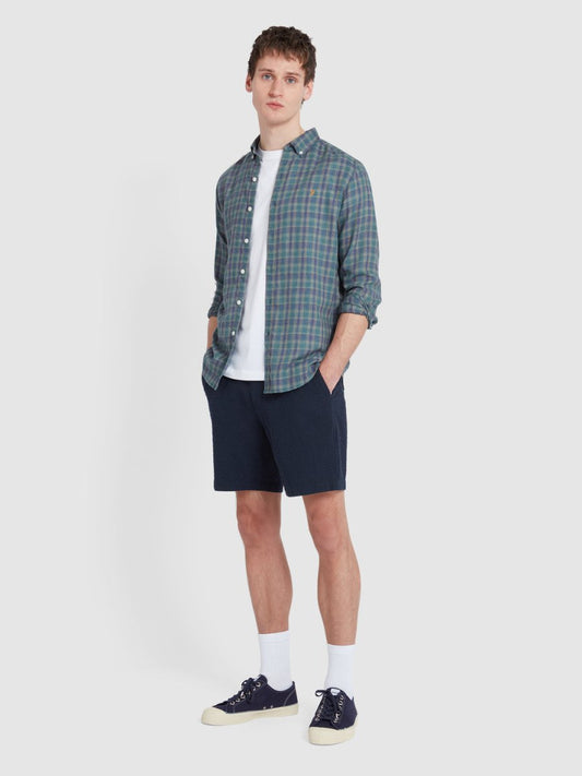 Hamilton Check Shirt In Mallard Green - RUTHERFORD & Co