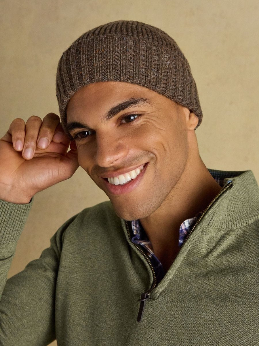 Hammond Brown Beanie Hat - RUTHERFORD & Co