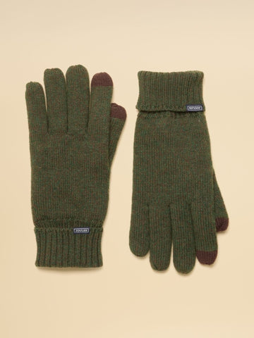 Hammond Green Fleece Lined Gloves - RUTHERFORD & Co