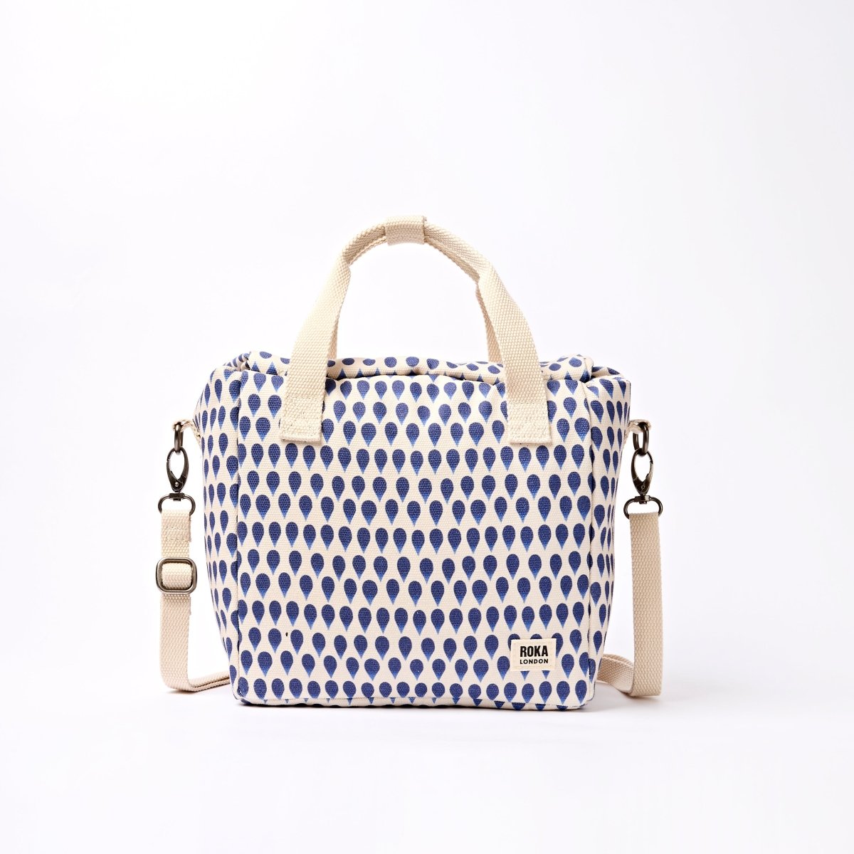 Hampstead Lunch Bag in Denim Rain Indigo - RUTHERFORD & Co