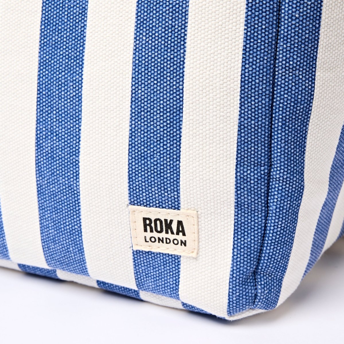 Hampstead Lunch Bag in Denim Stripe - RUTHERFORD & Co