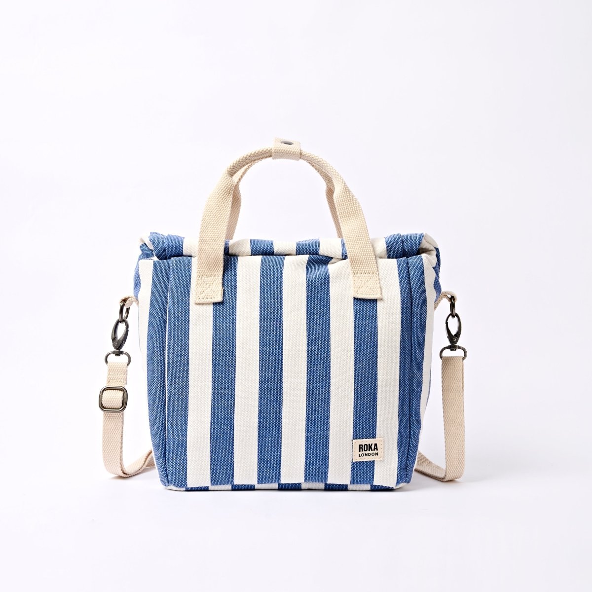 Hampstead Lunch Bag in Denim Stripe - RUTHERFORD & Co