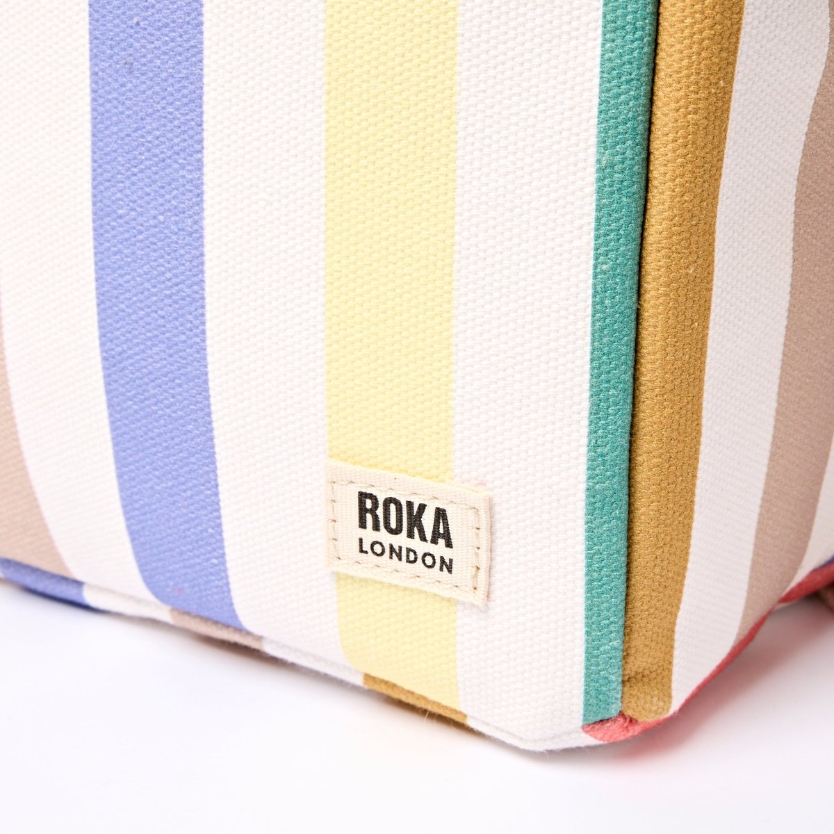 Hampstead Lunch Bag in Pastel Multi Stripe - RUTHERFORD & Co