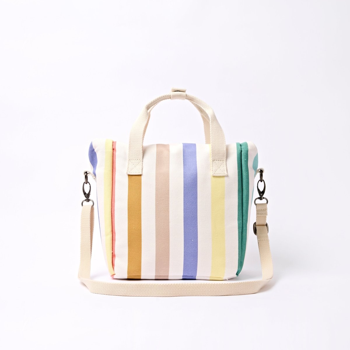 Hampstead Lunch Bag in Pastel Multi Stripe - RUTHERFORD & Co