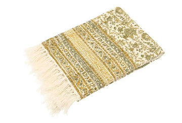 Handblock printed throw olive - RUTHERFORD & Co