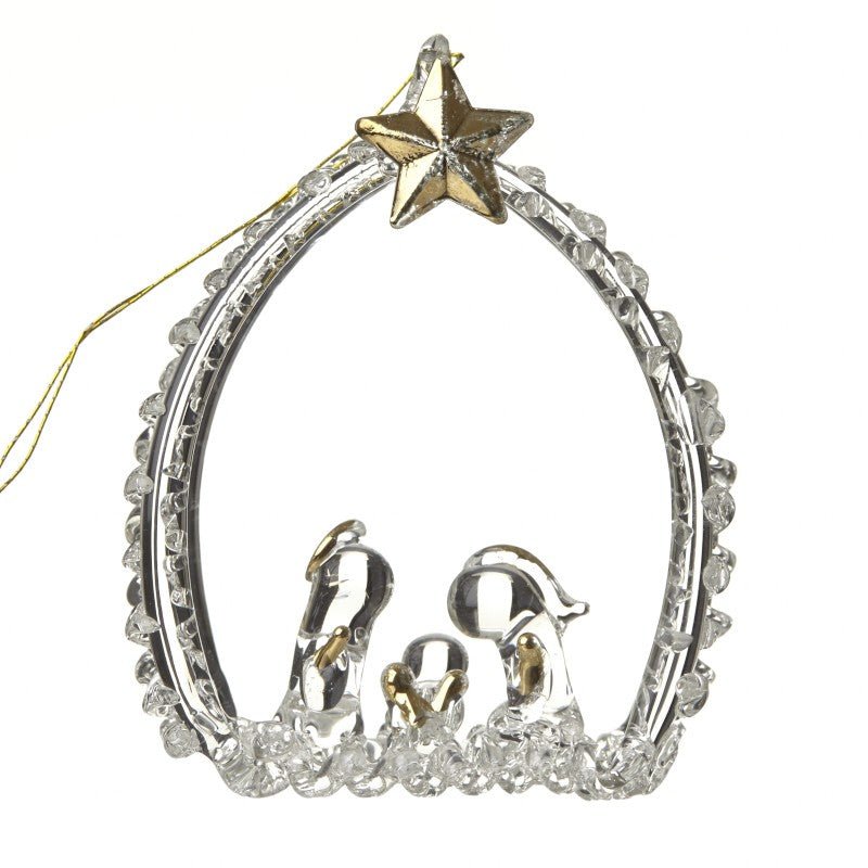 HANGING GLASS NATIVITY SCENE - RUTHERFORD & Co