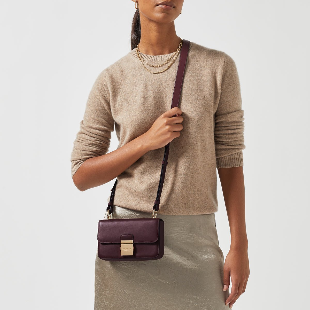 Hanley Close Dark Cherry Mini Flapover Crossbody - RUTHERFORD & Co