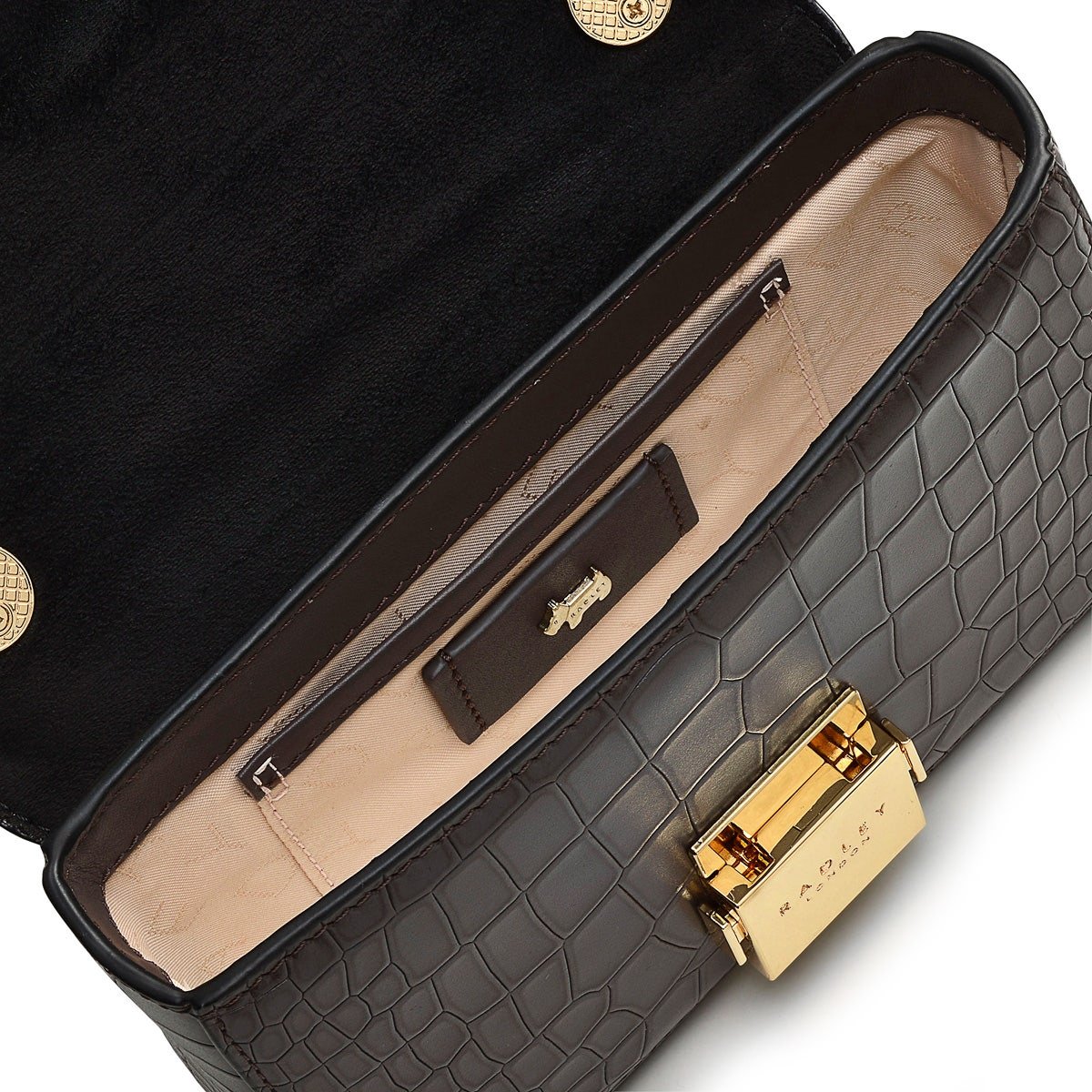 HANLEY CLOSE - FAUX CROC Mini Flapover Crossbody - RUTHERFORD & Co