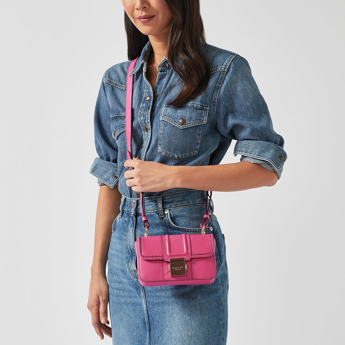 Hanley Close - Weave Coulis Mini Flapover Crossbody - RUTHERFORD & Co