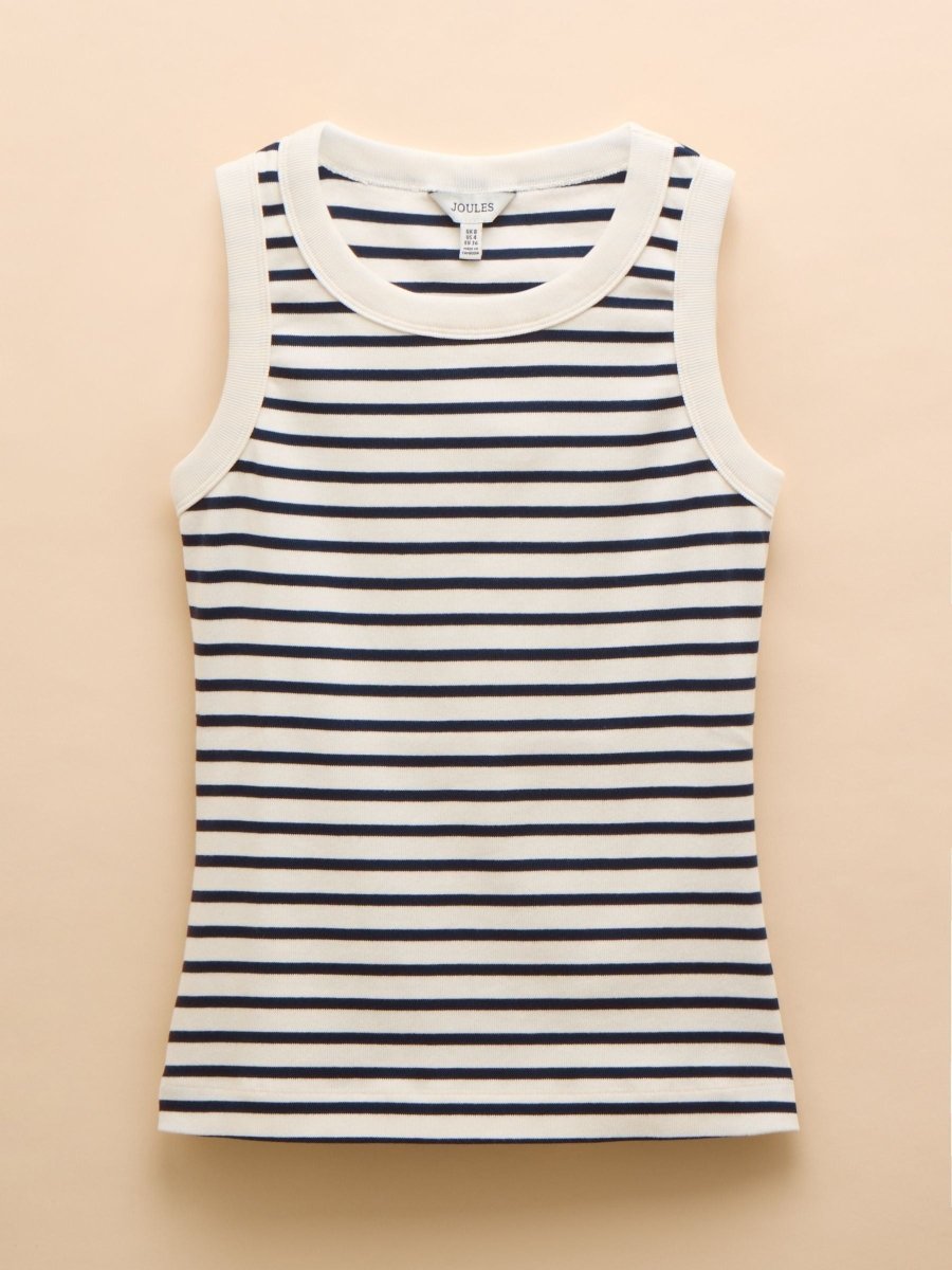 Harbour Cream & Navy Striped Jersey Vest - RUTHERFORD & Co