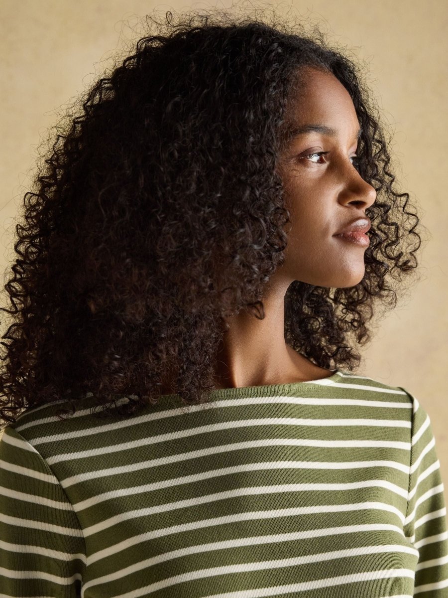 Harbour Green Boat Neck Breton Top - RUTHERFORD & Co