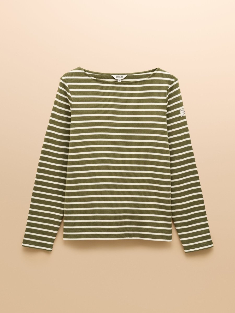 Harbour Green Boat Neck Breton Top - RUTHERFORD & Co